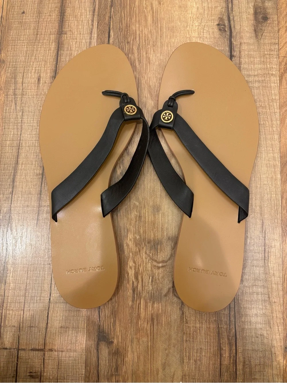 Tory Butch Calf Leather Manon Thong Sandals